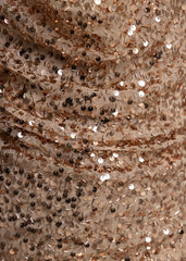 Forgiven Aura Cowl Neck Mini Dress - Rose Gold