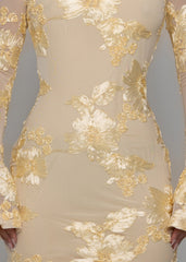 Blissful Days Long Sleeved Mini Dress - Yellow