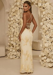 Blissful Moments Maxi Dress - Yellow