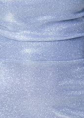 Mila Glitter Split Gown - Blue