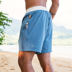 Nomad 3.0 Short (Hybrid) - Slate Blue/White